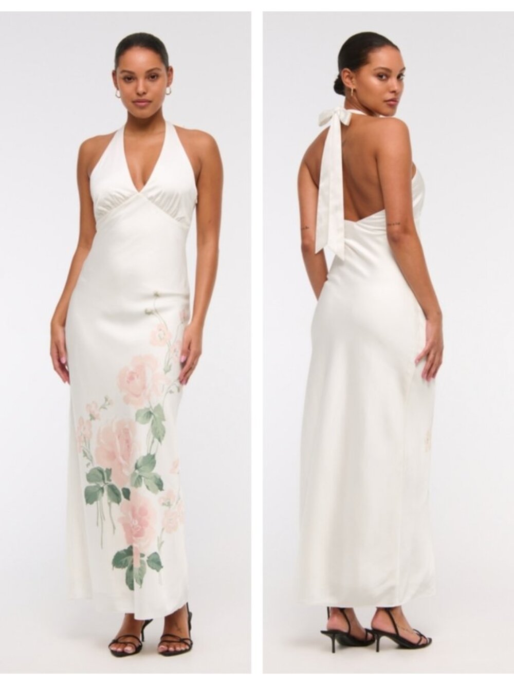 Abercrombie & Fitch Julia Slip Halter Maxi Dress